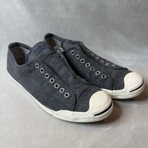 CONVERSE JACK PURCELL Sneaker Shoe Gray Wool Slip-On Laceless Mens 10.5